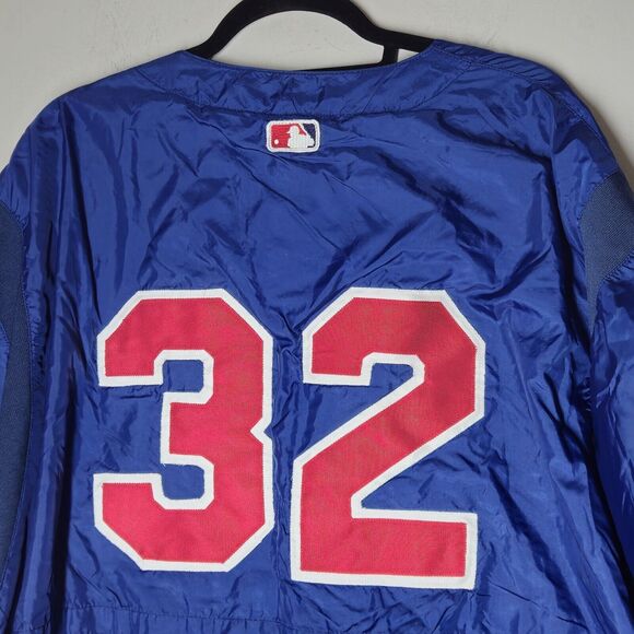 90s Starter Boston Red Sox Pullover XL Diamond Vintage Snap Warmup Jacket Nylon - Picture 8 of 8